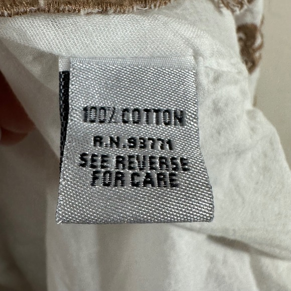 Emma G Women's Dress White 100% Cotton Pintuck Eyelet Lined Collard Midi Size M - Picture 10 of 11